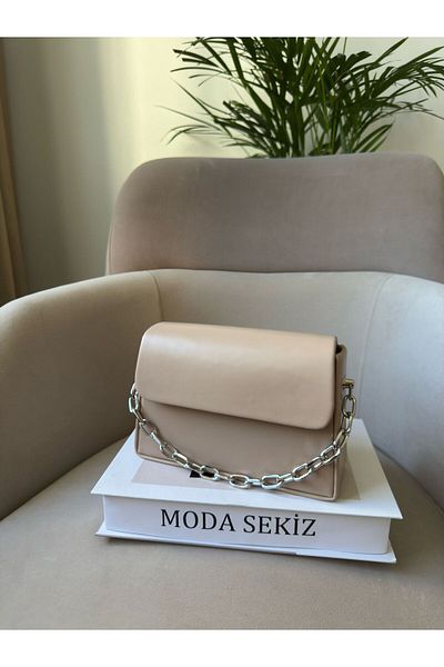 Moda Sekiz Geantă de mână și de umăr pentru femei cu accesorii cu lanț