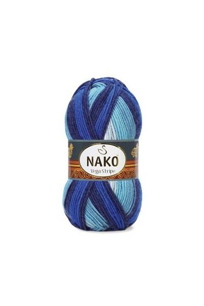 NAKO 5 τεμάχια Vega Stripe Πλεκτό Κλωστή 82423