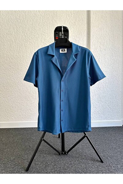 tetramoda Комплект от 2 мъжки риза и шорти от кадифе, стандартна кройка и османски