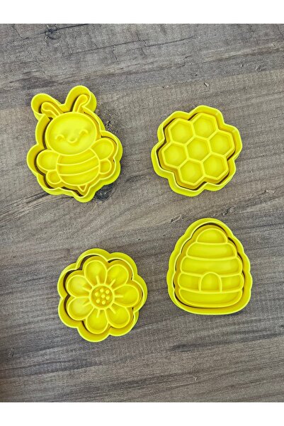 Cute Bee and Flower Themed Cookie Mold, Play Dough Mold, Clay Mold Set
