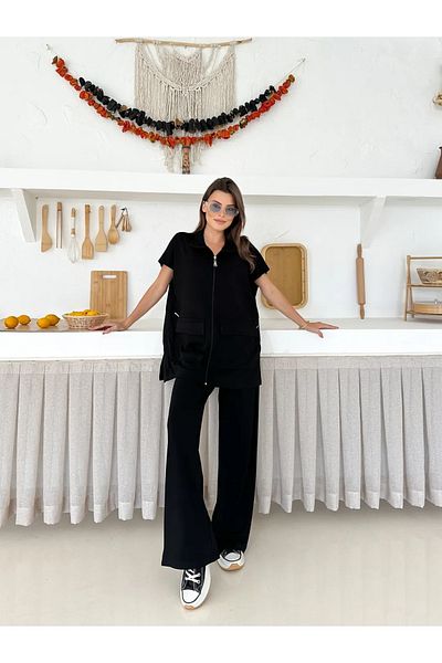 badibadii Crinkle Effect Jacket Pants Suit Ldp0053
