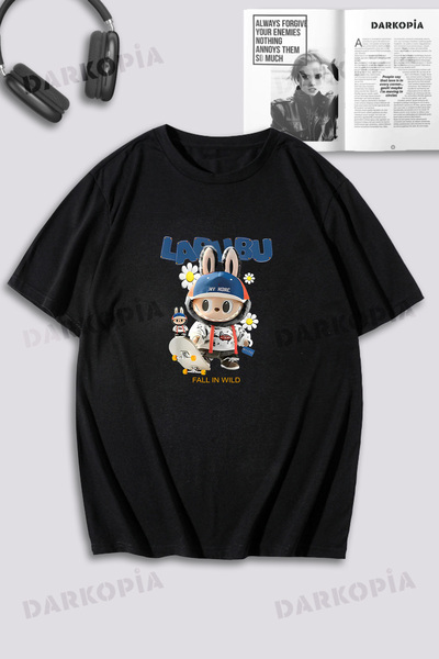 darkopia Unisex majica za žene - muškarce - decu sa printom Labubu za skejtbo...