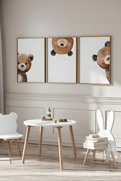 Home Διακόσμηση τοίχου παιδικού δωματίου 3 τεμαχίων Scout Bear, Διακόσμηση σαλονιού, Διακόσμηση σαλονιού, 3 τεμάχια αφίσα χωρίς πλαίσιο