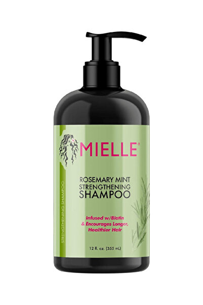 mielle organics شامبو مقوي للشعر بإكليل الجبل والنعناع من ميلي اورجانيكس - 355مل
