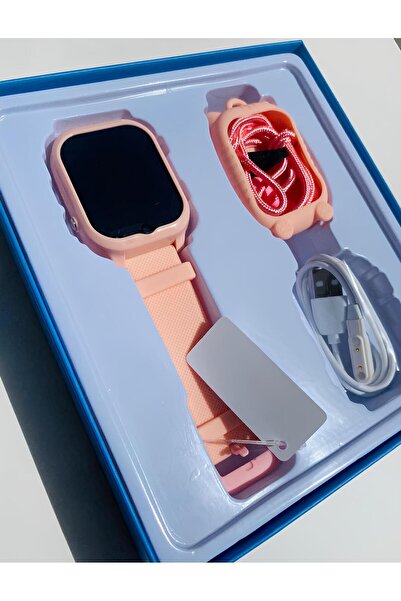 HALL BREATHE Pembe çocuk akıllı saat, 4G bağlantılı, sim kartlı, kameralı, gü...