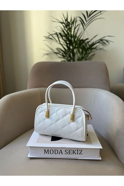 Moda Sekiz Women's Self Patterned Cross Strap Hand and Shoulder Bag