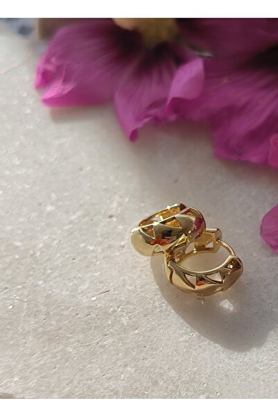 xUPING Altın Kaplama Ok Model Halka Küpe Kararmaz 14K Rengindedir 1,5cm en 0,6mm