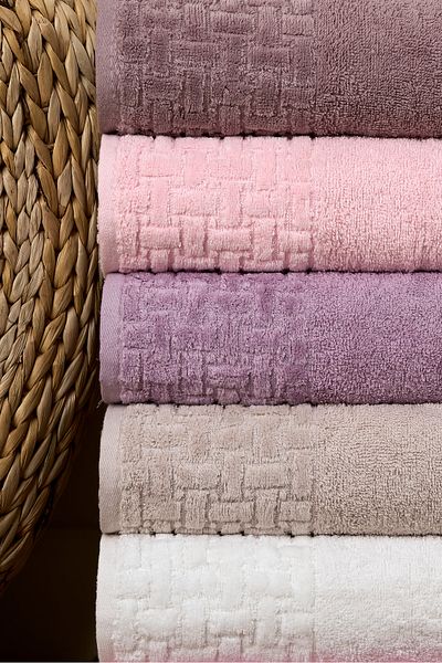Miss Paris Home Knitted 6-Piece Hand & Face Towel Set 100% Cotton 50X90 cm