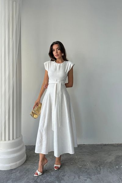 Viyamo ΦΟΡΕΜΑ JACQUARD ΛΙΝΟ ΚΑΛΤΣΑ - Λευκό