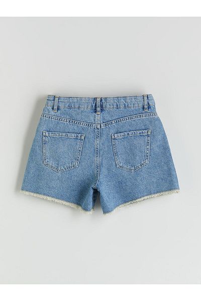 LC Waikiki Indigo My Melody Printed Girl's Jean Shorts