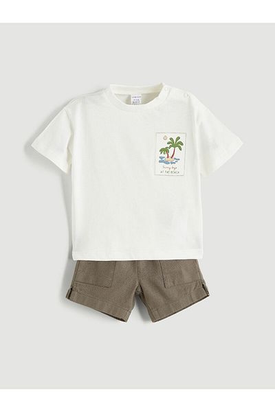 LC Waikiki Printed Baby Boy T-Shirt and Shorts 2-Pack
