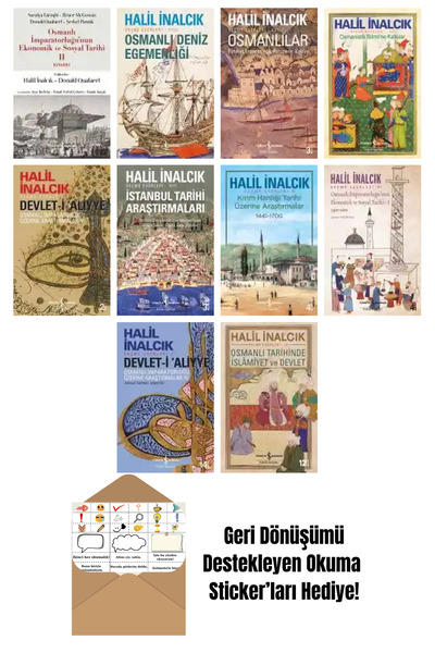 TÜRKİYE İŞ BANKASI KÜLTÜR YAYINLARI Halil İnalcık 10 Kitap Seti + Okuma Stick...