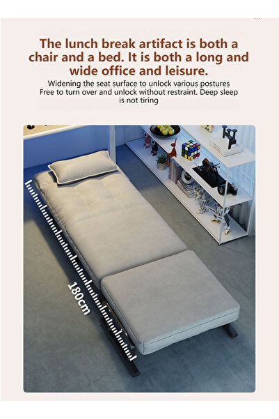 sharpdo Folding Single Bed Recliner, Suitable for Living Room/Bedroom/Office/Outdoor Camping 65*65*97CM