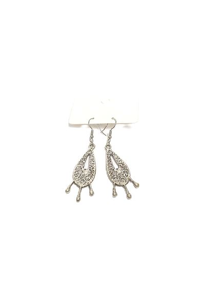 SYAZE Zamak Casting Detailed Dangle Earrings