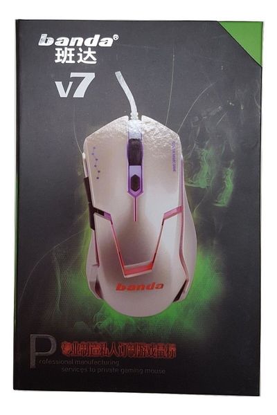 Banda Mouse BANDA USB [ V7-G ] GAMING - GOLD - LED -3200DPI