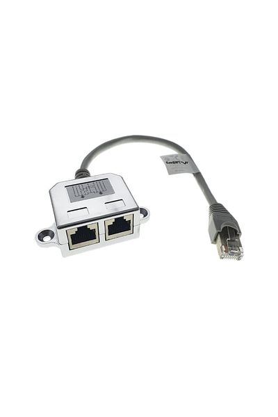 Lanberg Adaptor Lan Splitter Rj45 tata la 2 x Rj45 mama, Gri, Lanberg