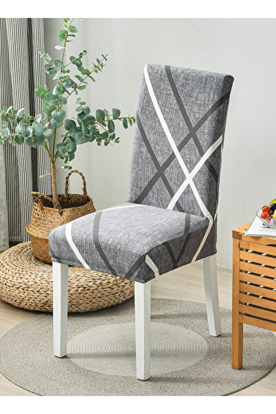 sharpdo Four Seasons Universal Simple Geometric Printed Stretch All-in-One Home Chair Cover Set
