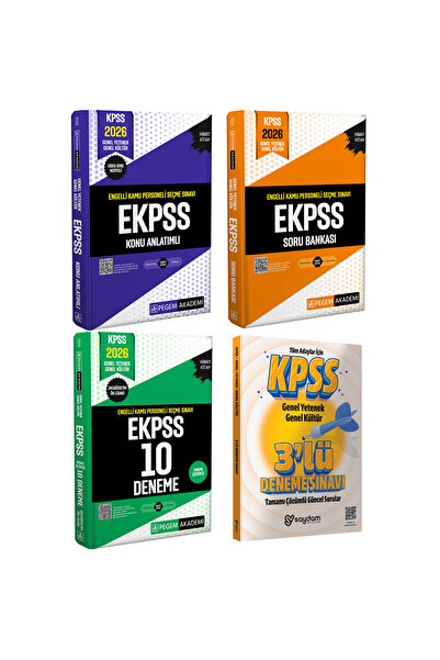 Pegem Akademi Yayıncılık 2026 E-KPSS Konu Anlatımı-Soru Bankası-Çözümlü 10 De...