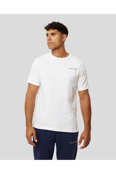 Castore White Carbon Capsule Recovery T-Shirt - Lightweight Men’s Workout Tee, Recovery Top