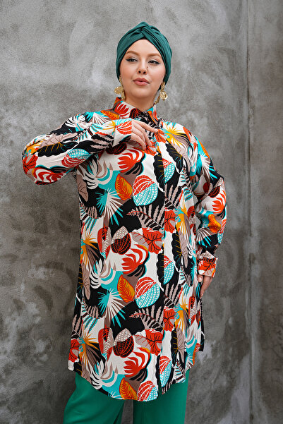 Polologin Butik Багатоколірна туніка з візерунком