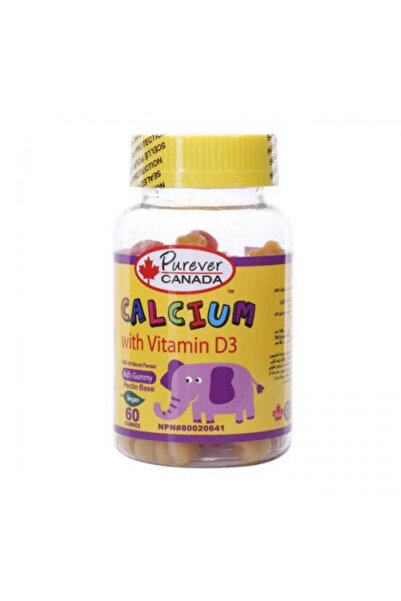 Purivera Canada بيوريفيركندا كالسيوم وفيتامينD3للاطفال60قطعه