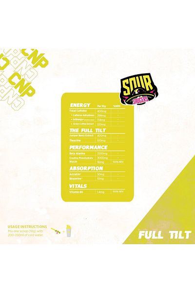 CNP Professional Full Tilt, Pre Workout, 300g, Sour Saucers, 30 Servings