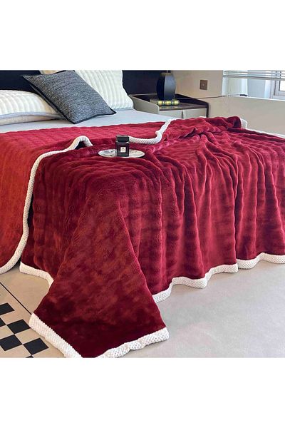CHIRASO Cocolino CHIRASO Blanket, 200x230cm, Soft and Warm, red