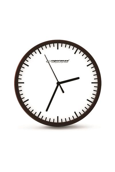 ESPERANZA Evia wall clock with decorative look, 20x3.4 cm, brown