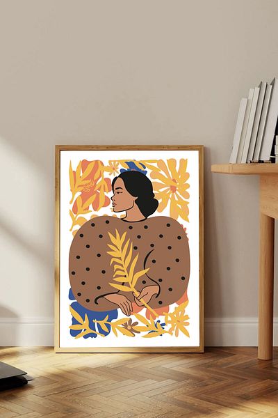 Dekorsiahome One Piece Wooden Framed Painting Tk0669