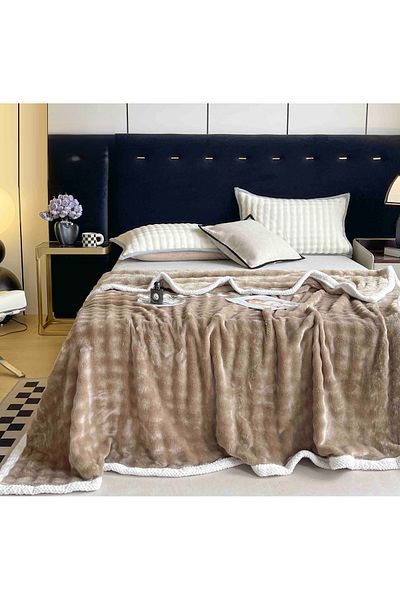 CHIRASO Cocolino CHIRASO Blanket, 200x230cm, Soft and Warm, light brown