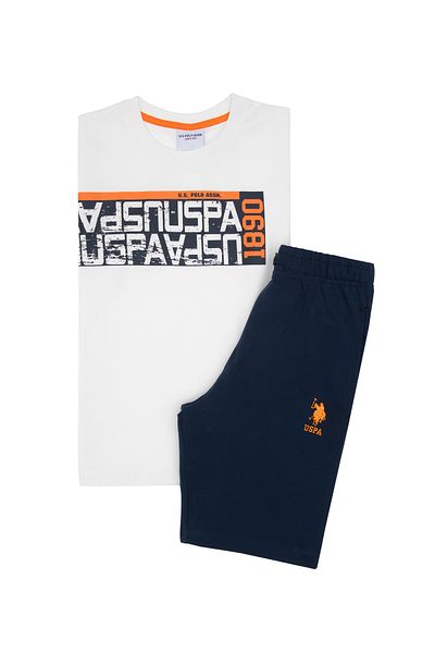 U.S. Polo Assn. Boy's White Pajama Set 50310810-Vr013
