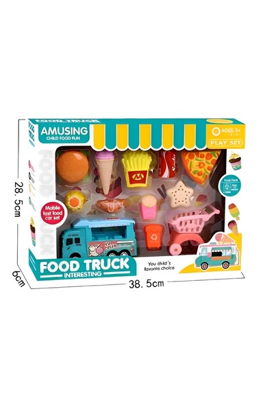 rexa مجموعة ألعاب شاحنة طعام ملونة | ألعاب تظاهر إبداعية للأطفال