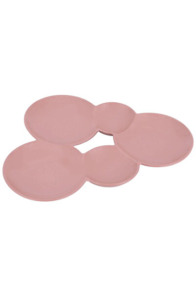 Alsaif Gallery Serving Plate Porcelain Alsaif Gallery, Circles - Pink
