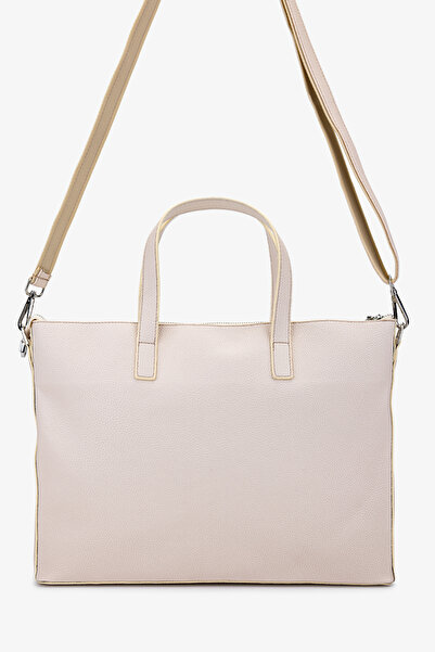 Valmenti Unisex Vegan/Δερμάτινος Μπεζ Χαρτοφύλακας