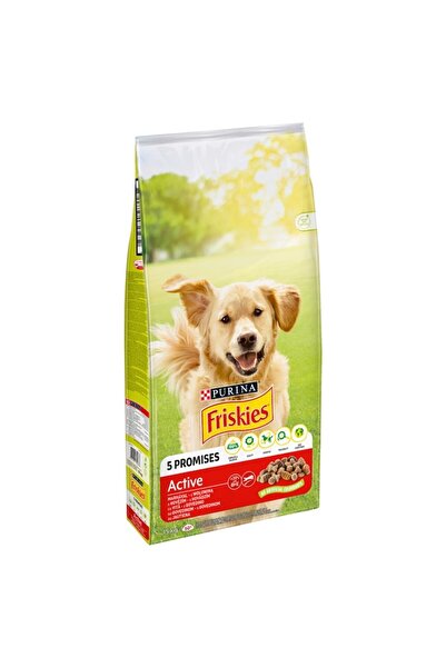 Friskies Active Dry Dog Food, Beef, 15 Kg