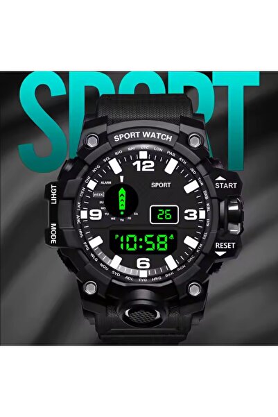 REDz Accessories Ψηφιακό Ρολόι για Άνδρες, Αθλητικό και Μοντέρνο Στυλ, Πολλαπλές Λειτουργίες, Εύκαμπτο Λουράκι, Μπλε