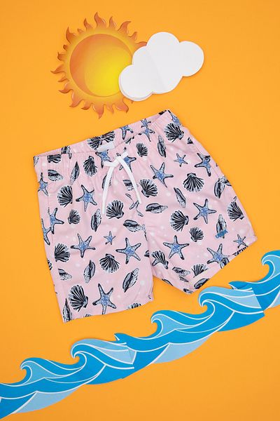 U.S. Polo Assn. Boy's Light Pink Swim Shorts 50309641-Vr078