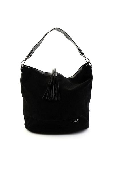 Bambi Black Leather Women's Shoulder Bag C06864245502