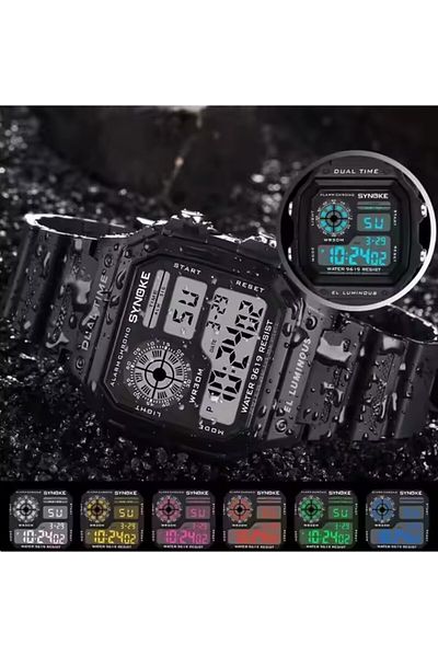 REDz Accessories Electronic Watch for Sports Activities, Digital, Water Resistant, Flexible Strap, Gray