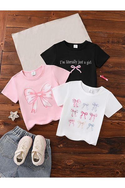 Touz Moda Μπλουζάκι με ρολό 3 τεμαχίων για παιδιά Unisex Oversize