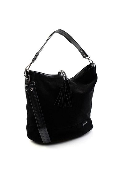 Bambi Black Leather Women's Shoulder Bag C06864245502