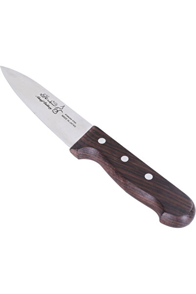 Generic Steel Al Saif Gallery kitchen knife, size 5, with wooden handle - silver