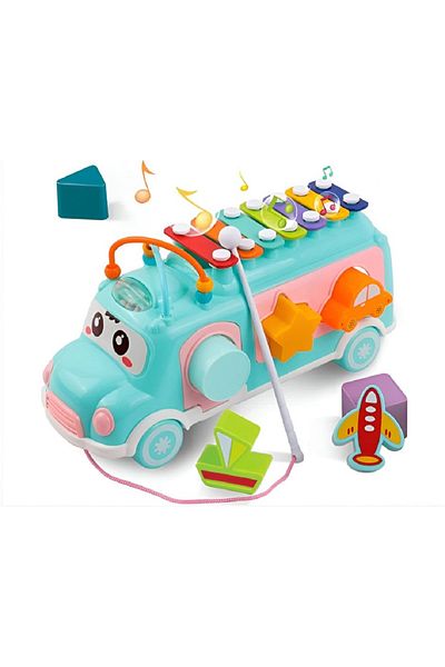 rexa Musical Learning Bus Toy – Interactive Sound & Light Educational Vehicle for Toddlers