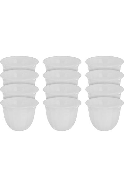 Alsaif Gallery Saif Gallery Porcelain Coffee Cup Set, 0.06 L, 12 Pieces - White