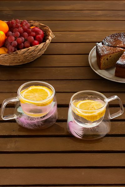 Perotti 16797 Double Feather Double Wall Mug 2 Pieces 200 ml
