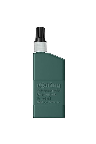 Rotring Cerneală pentru desen tehnic, 23 ml, verde, cerneală permanentă, rezistentă la lumină