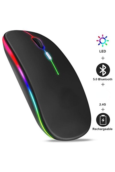 worldpaca Kablosuz Wireless 4 Tuşlu Rgb Işıklı Sessiz Mouse