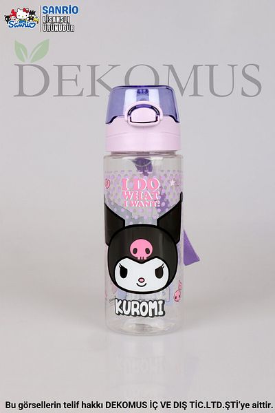 kuromi New Season Licensed Kuromi Tritan Bottle with Dekomus 500 ml "With Wet Wipes as a Gift"