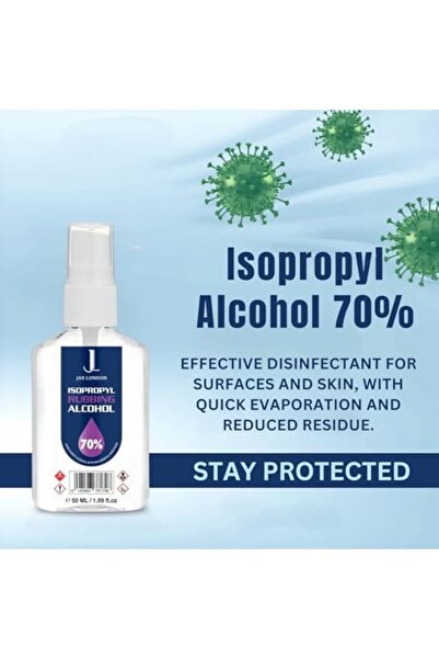 JAN LONDON Isopropyl Rubbing Alcohol 70% 50ml Spray | Antiseptic & Surface Cleaner, Quick-Drying & Residue-Free