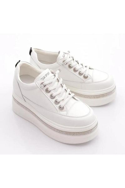 Guja 25y423-2 Pantofi sport pentru femei, din piele naturală, cu căptușeală ascunsă, cu talpă înaltă